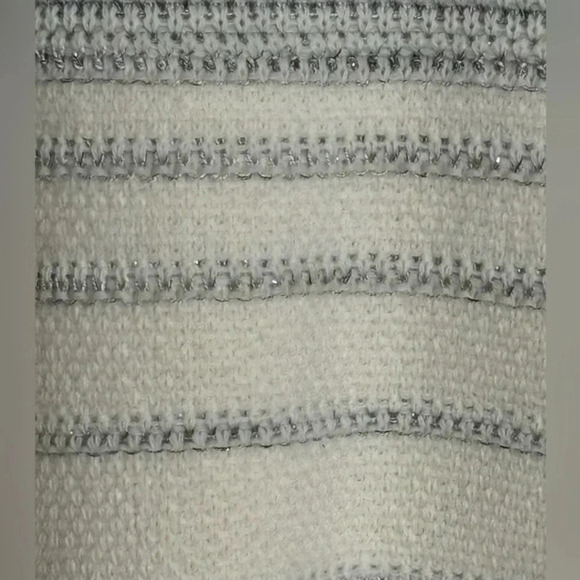 Lafayette 148 Metallic Striped Wide Crewneck Wool Cashmere Sweater Size M‎ - Picture 9 of 10
